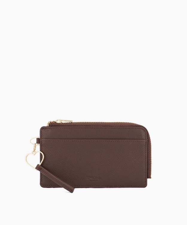 Keeping Brown - Leather Zip-Up Card Holder