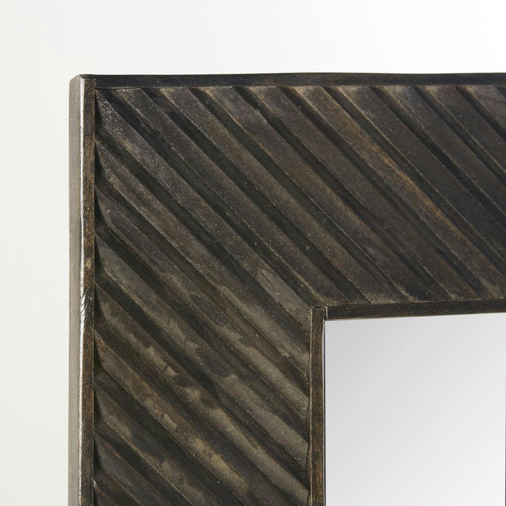 MONTANA - Miroir en manguier sculpté foncé 85x160