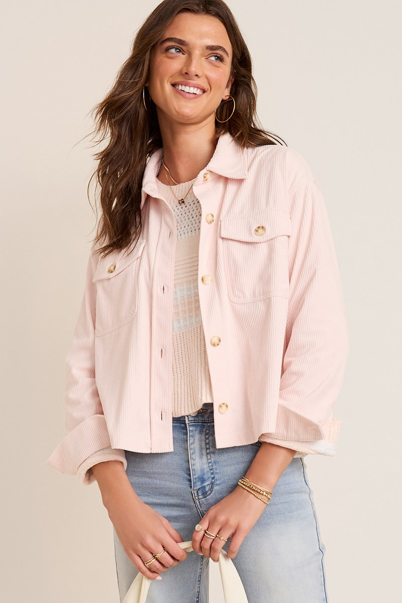Mila Corduroy Button Down Shacket