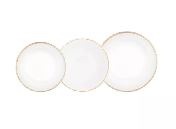Komplet talerzy dla 6 osób (18el.) Altom Design - MariaPaula Moderna Gold