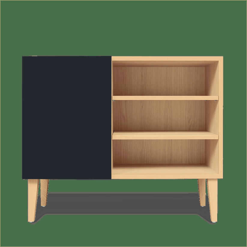 BEKY - Petit buffet, 3 étagères en gris anthracite - 75*90*40