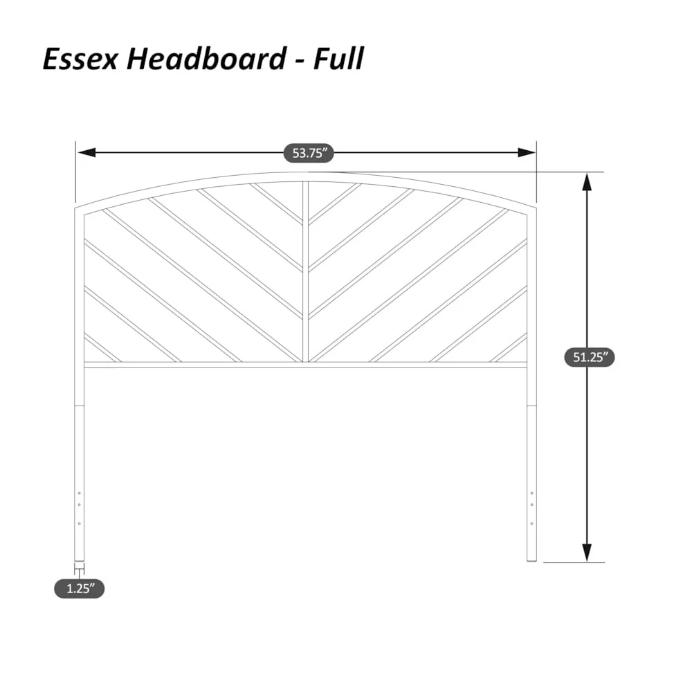 Porch & Den Elemar Grey Metal Headboard without Bed Frame