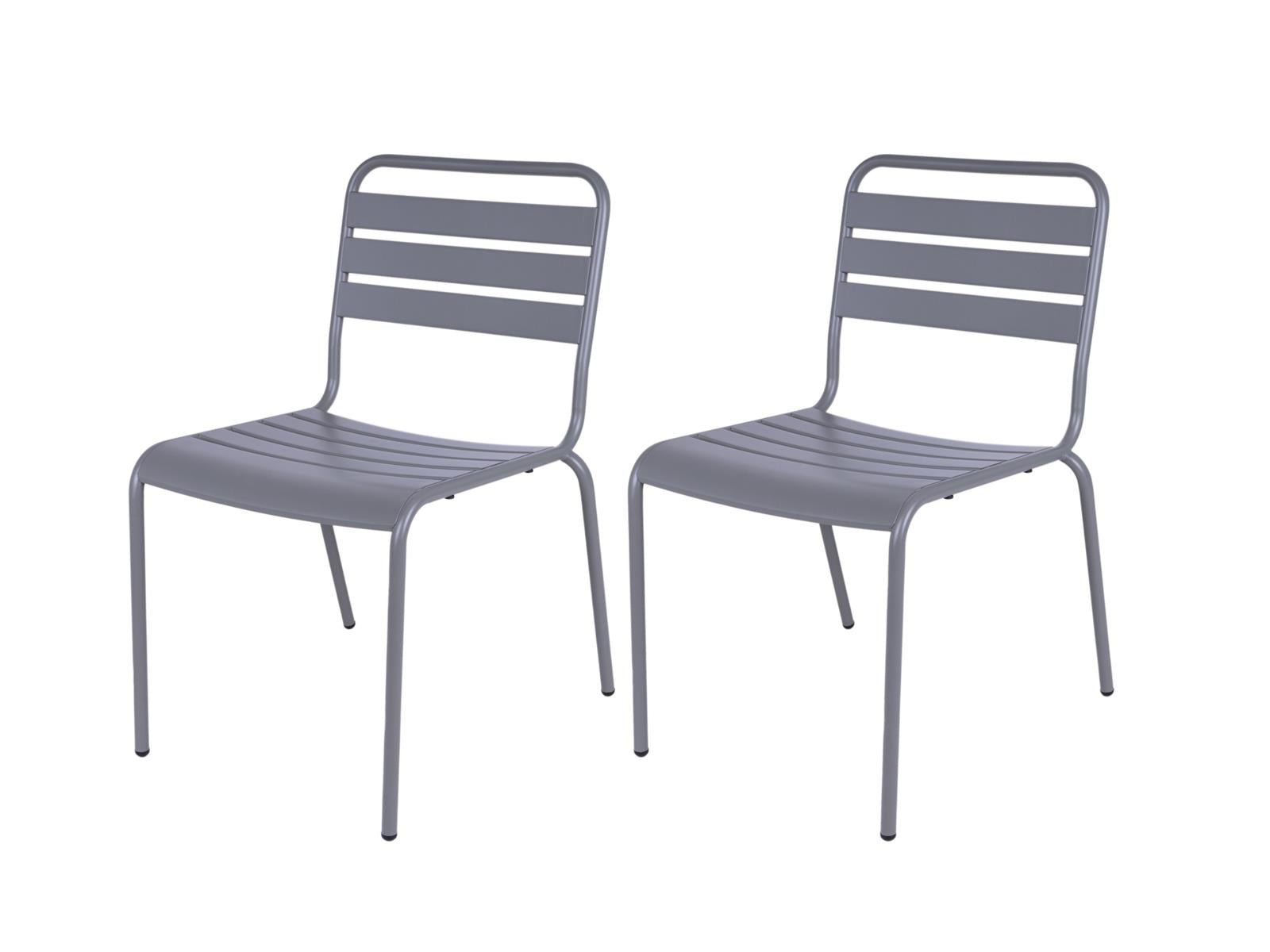 MaximaVida metalen tuinstoel Max muisgrijs - doos per 2 stuks