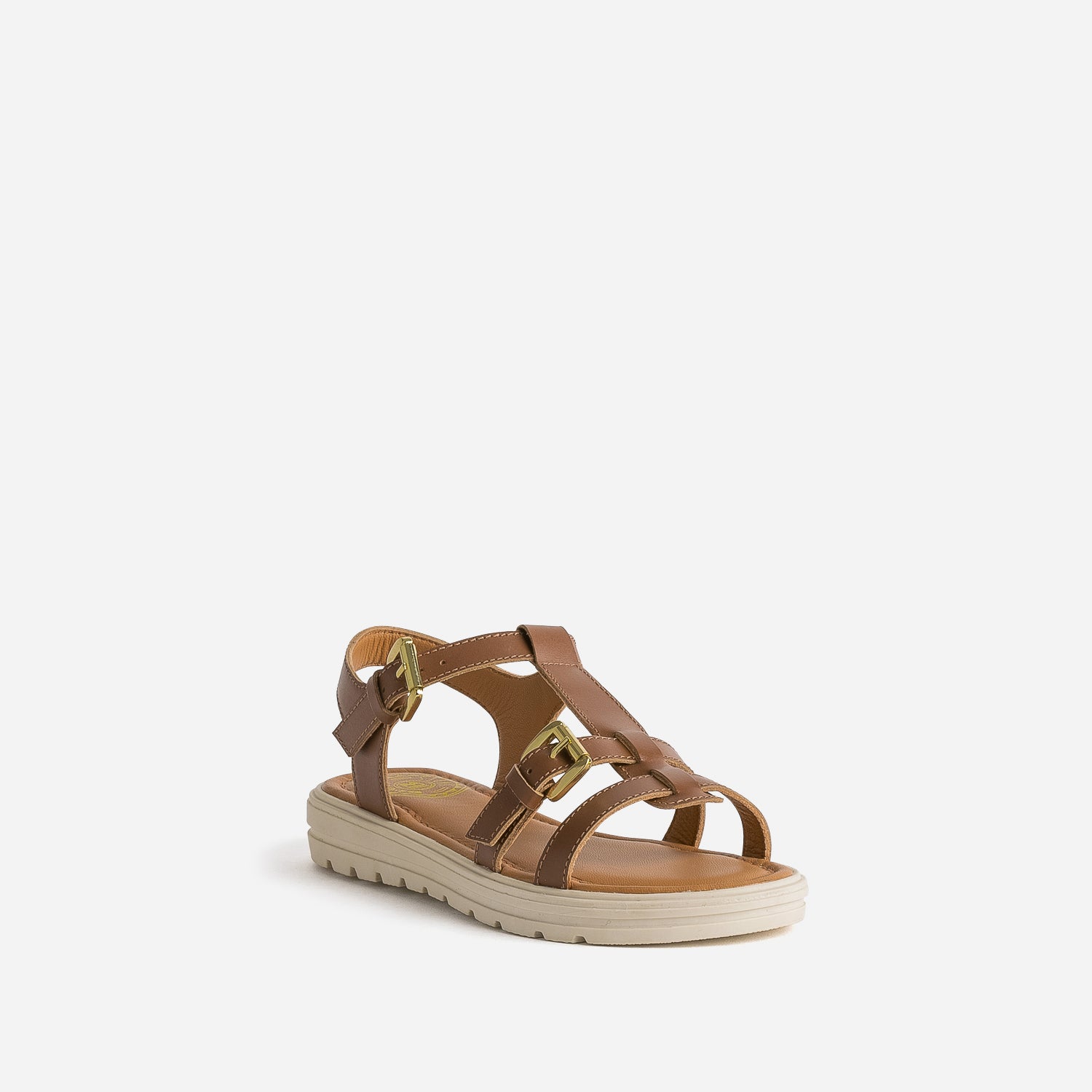 Sandale BUGGY marron cuir semelle épaisse