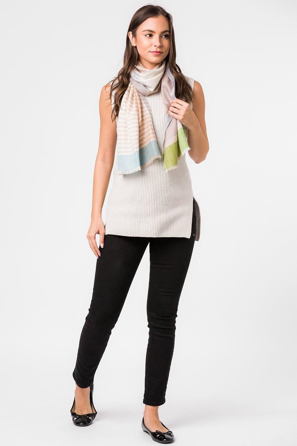 Pure Luxuries London Charon' Cashmere & Merino Wool Scarf
