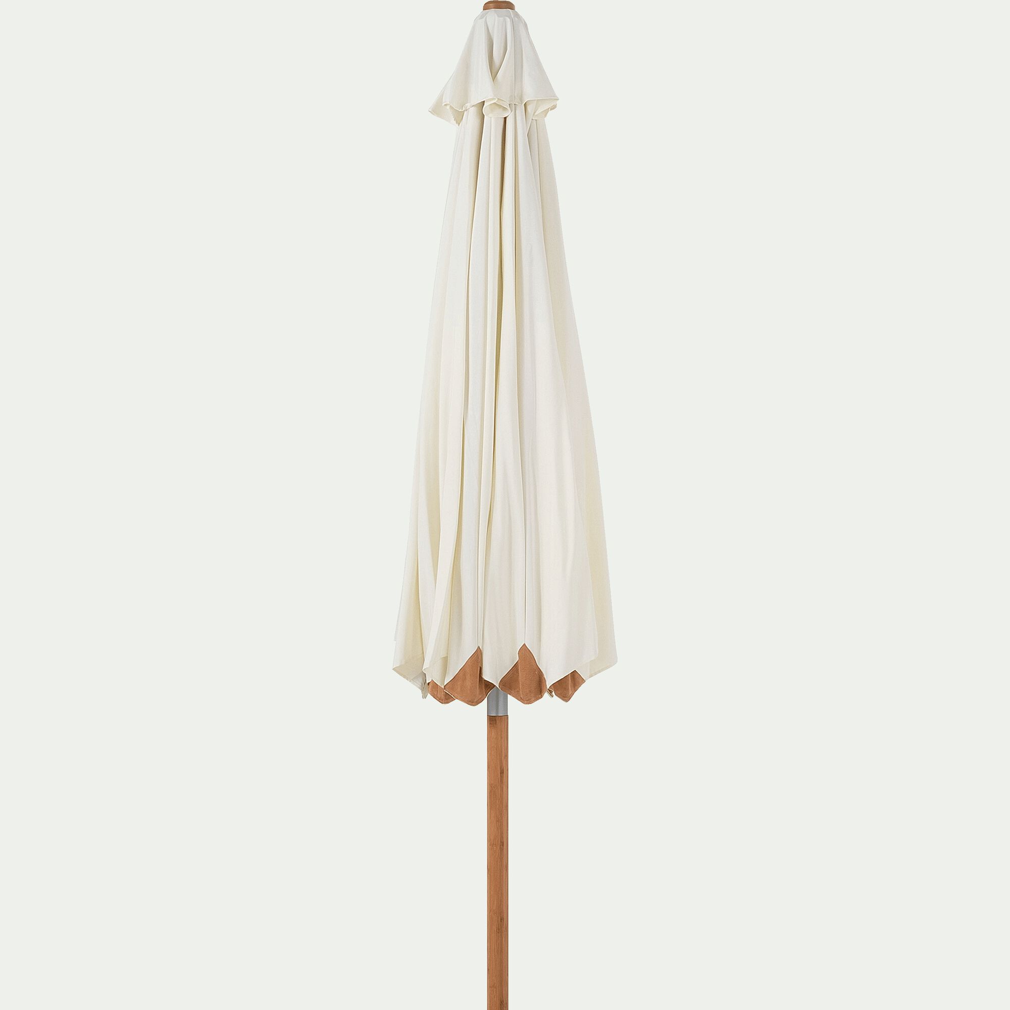 TELESE - Parasol droit en bambou D270cm - blanc écru