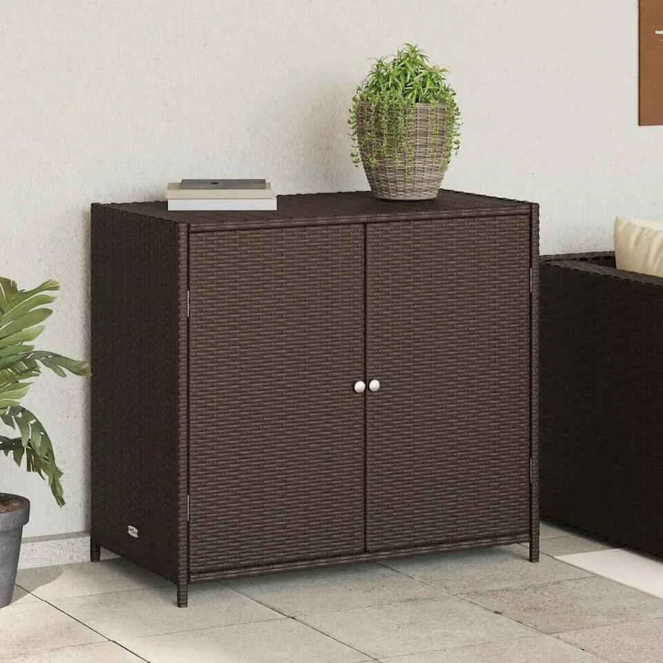 vidaXL - Tuinkast - Bruin - Poly rattan