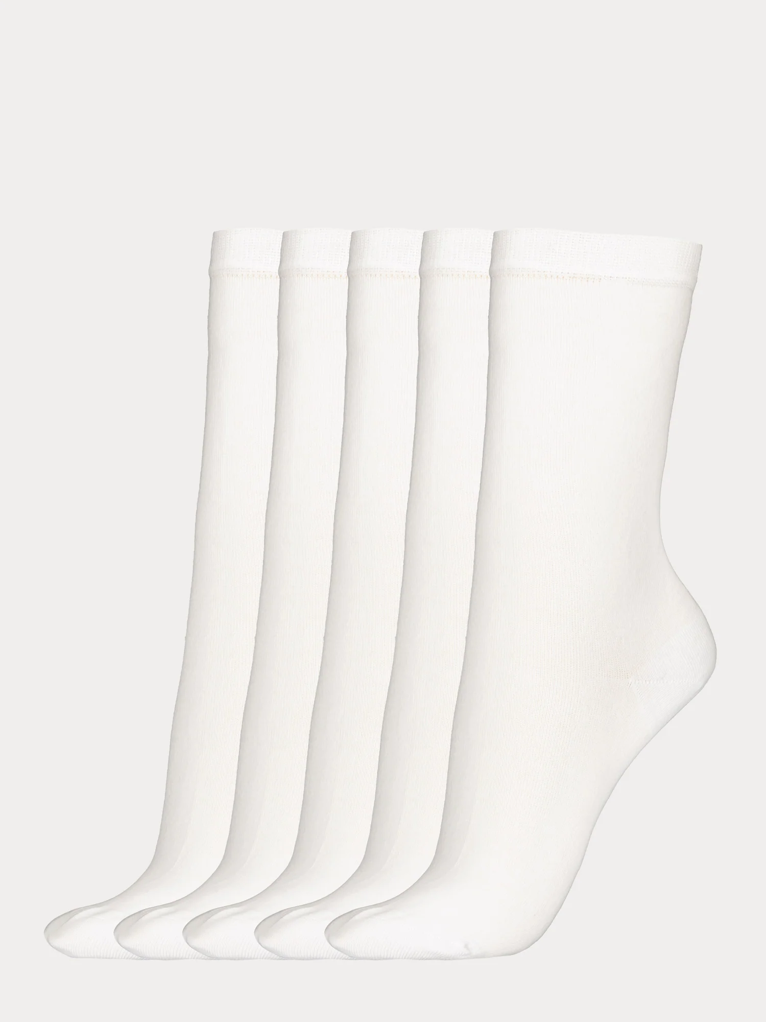 COTTON BASIC nilkkasukat, 5 paria - valkoinen