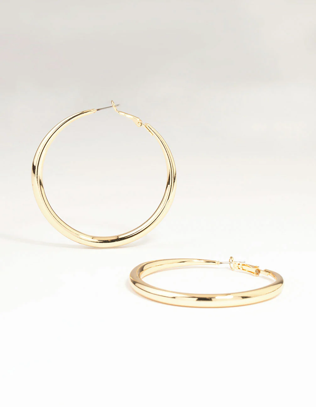 Gold Dome Hoop Earrings