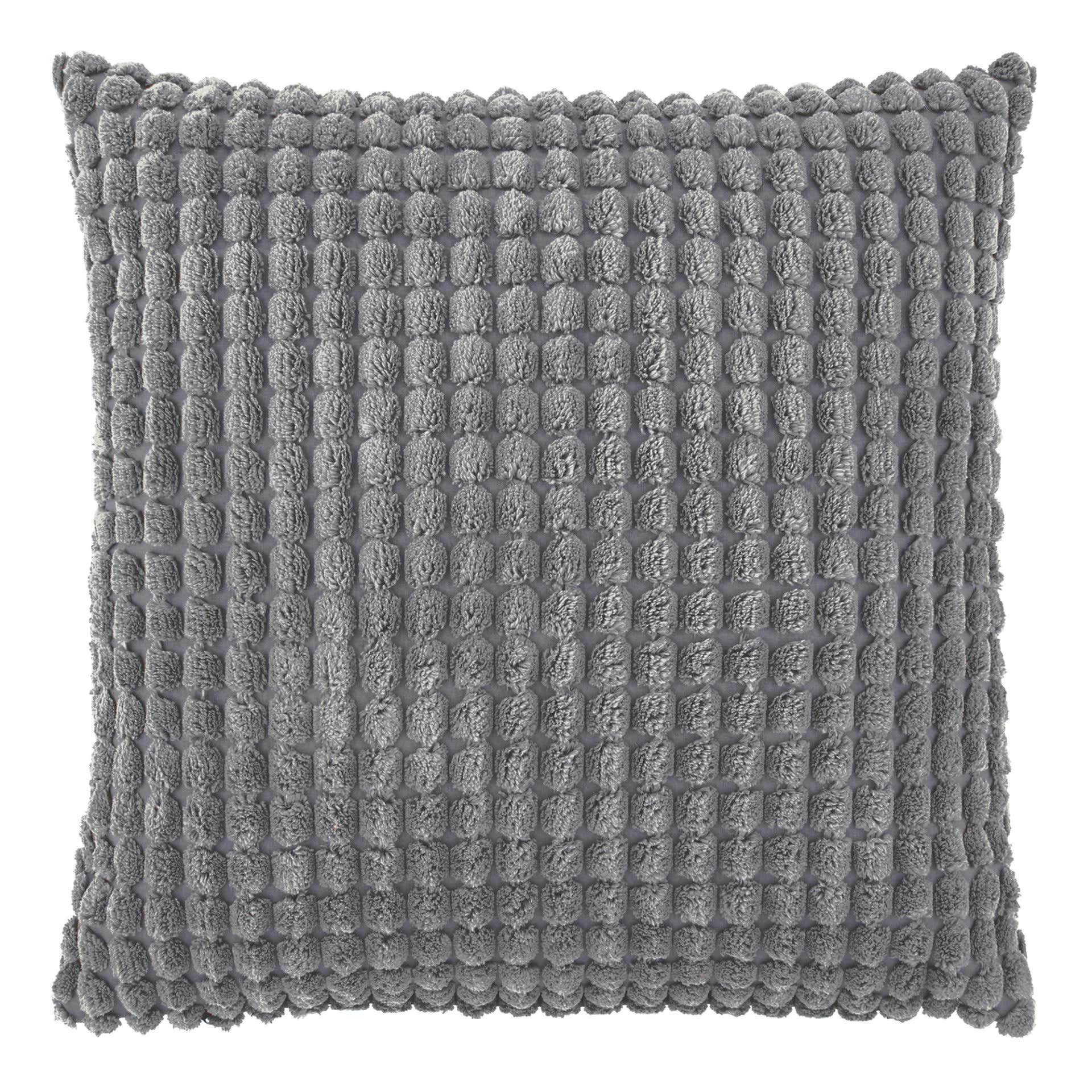 - Coussin - gris en velours 45x45 cm uni