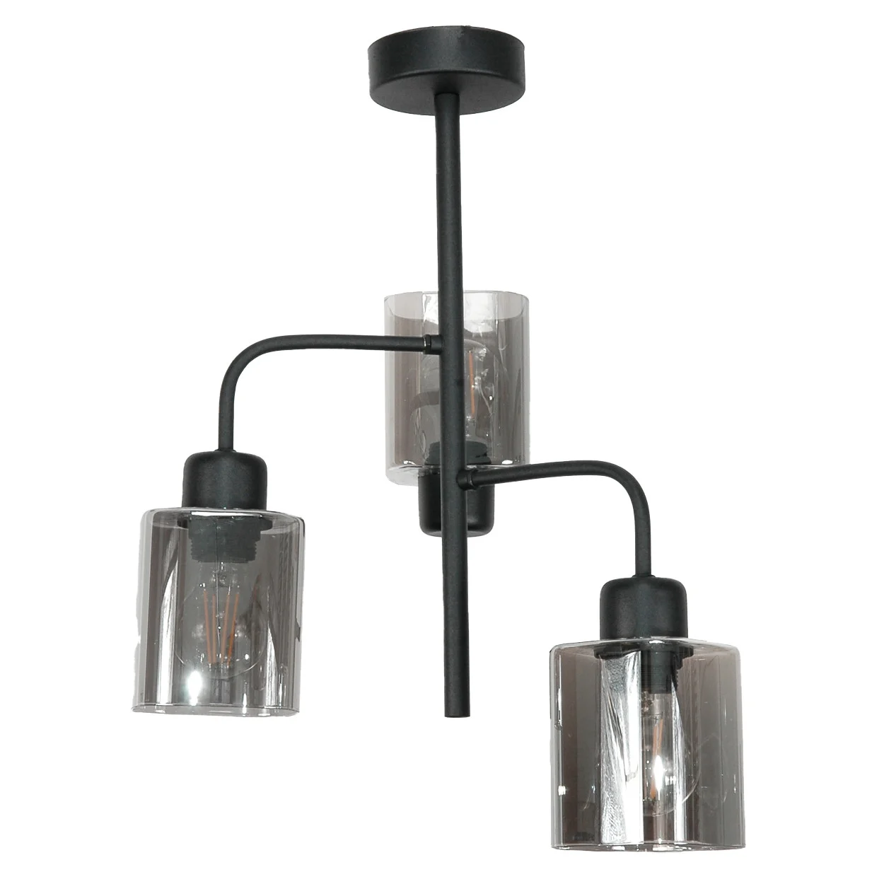 Lampa sufitowa czarna nad wyspę loft EDYLIT 3xE27 PABLIK 15-441