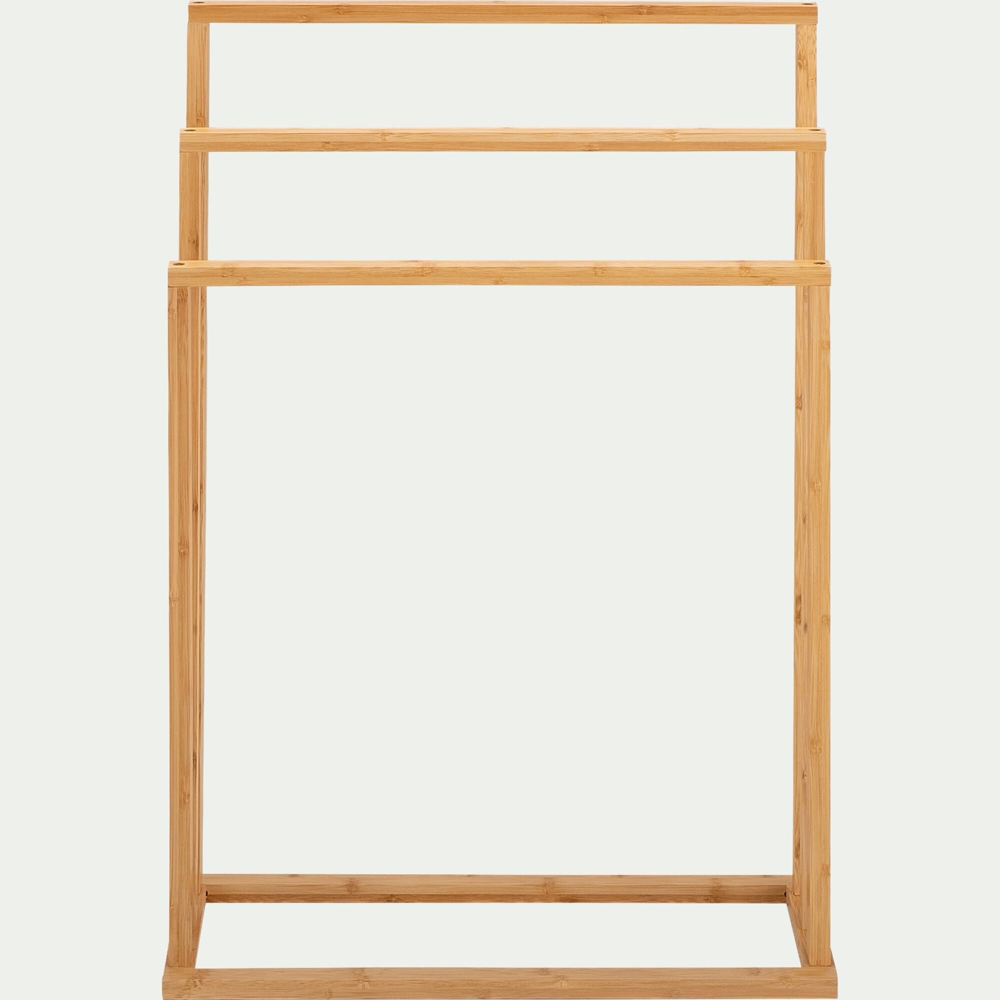 ELLINE - Porte-serviette triple en bambou - naturel H82cm