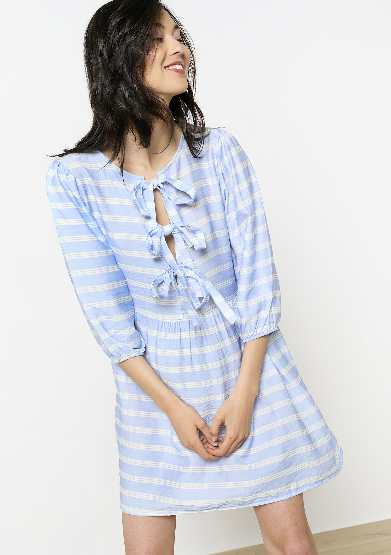 Mini-jurk met ruches