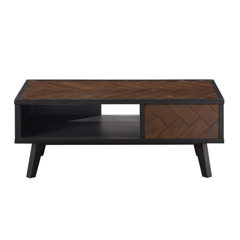 *Limited* Wody Modern Rectangle Storage Coffee Table Cocktail Media Console for Living Room