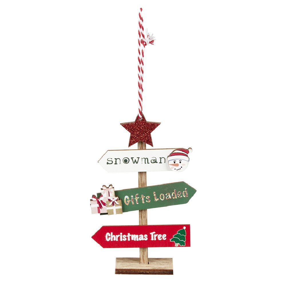 Décoration de No&euml;l panneau de signalisation