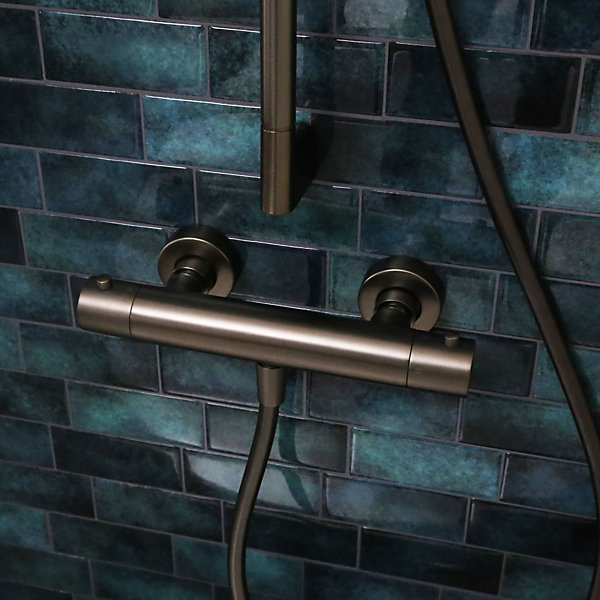 Mitigeur douche thermostatique gun métal Essebagno Luisa