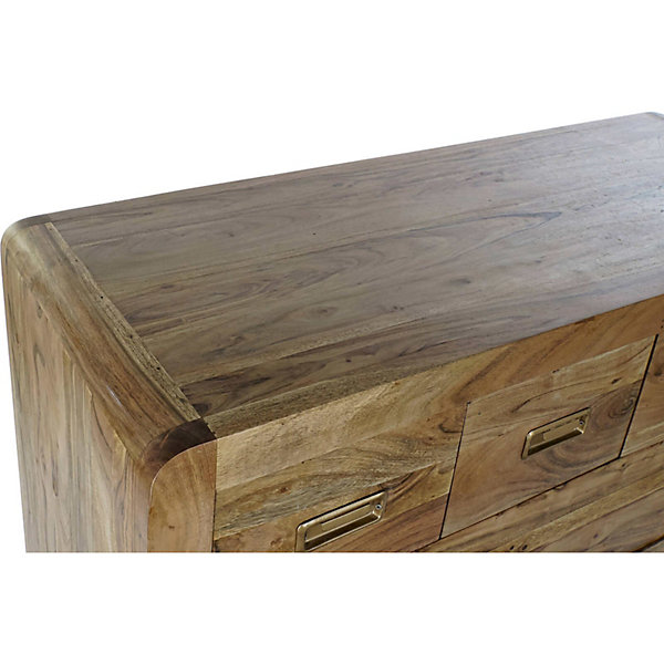 Commode en acacia élégant pour intérieur organisé 110 x 45 x 108 cm Teinte bois naturel avec nuances chaudes