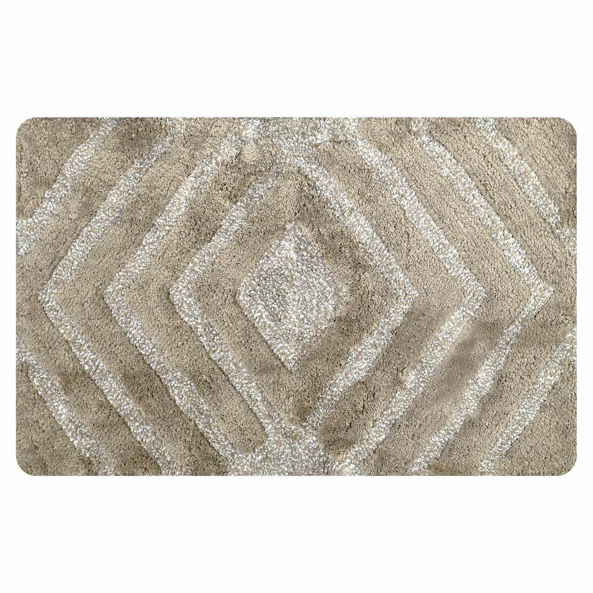 SAGO - Tapis de bain et descente de lit  mastic 60x100 cm