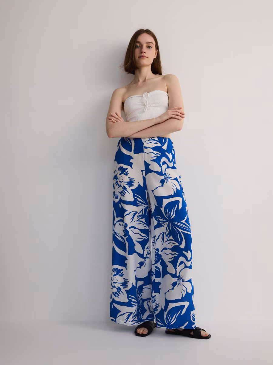 Patterned Palazzo Trousers