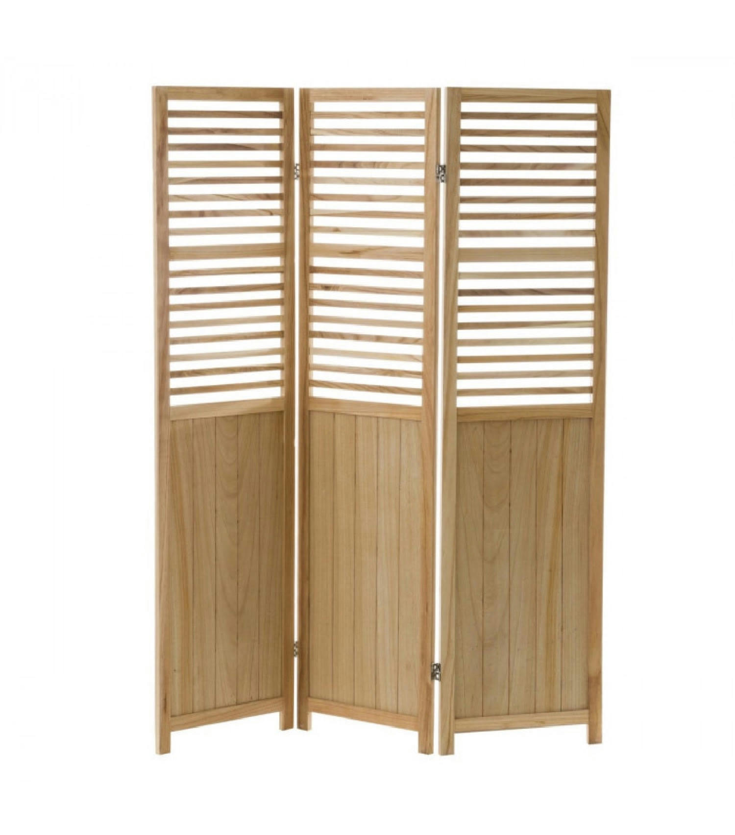PALOWNIA - Paravent 3 panneaux en bois de palownia