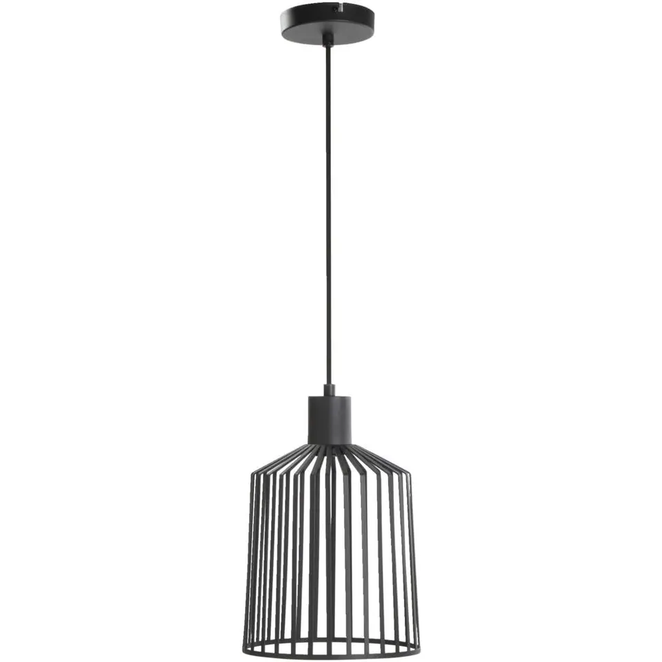Hanglamp Fynn zwart metaal E27 150x&Oslash;30 cm