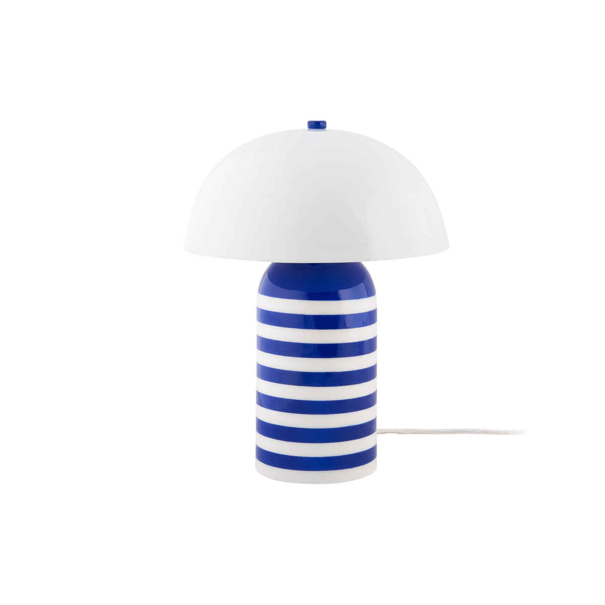 Leitmotiv tafellamp Rayado Retro - blauw - 23x23x30cm - Paddenstoellamp
