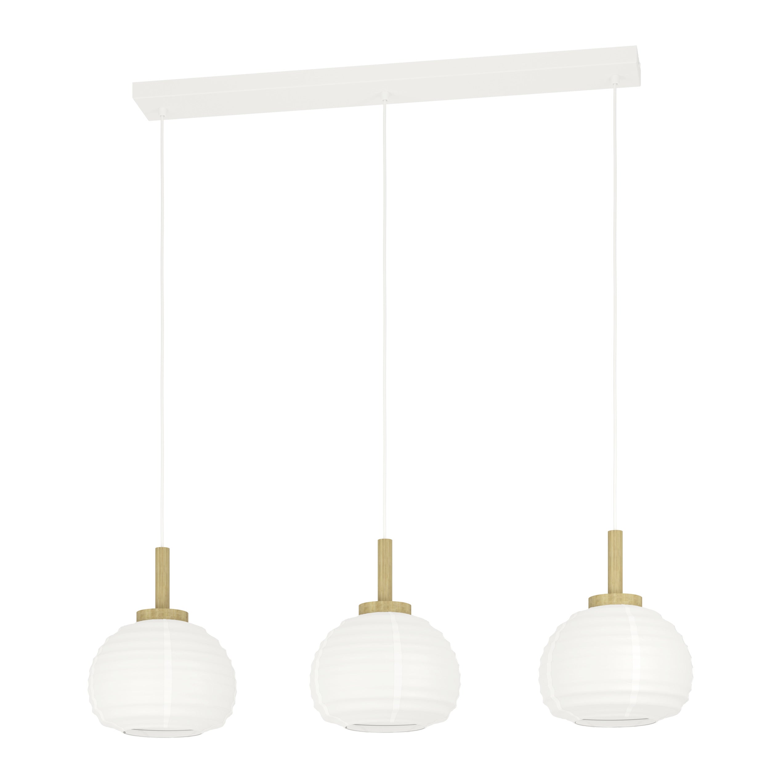 EGLO hanglamp Summerhill - e27 - hout/papier - wit/bruin