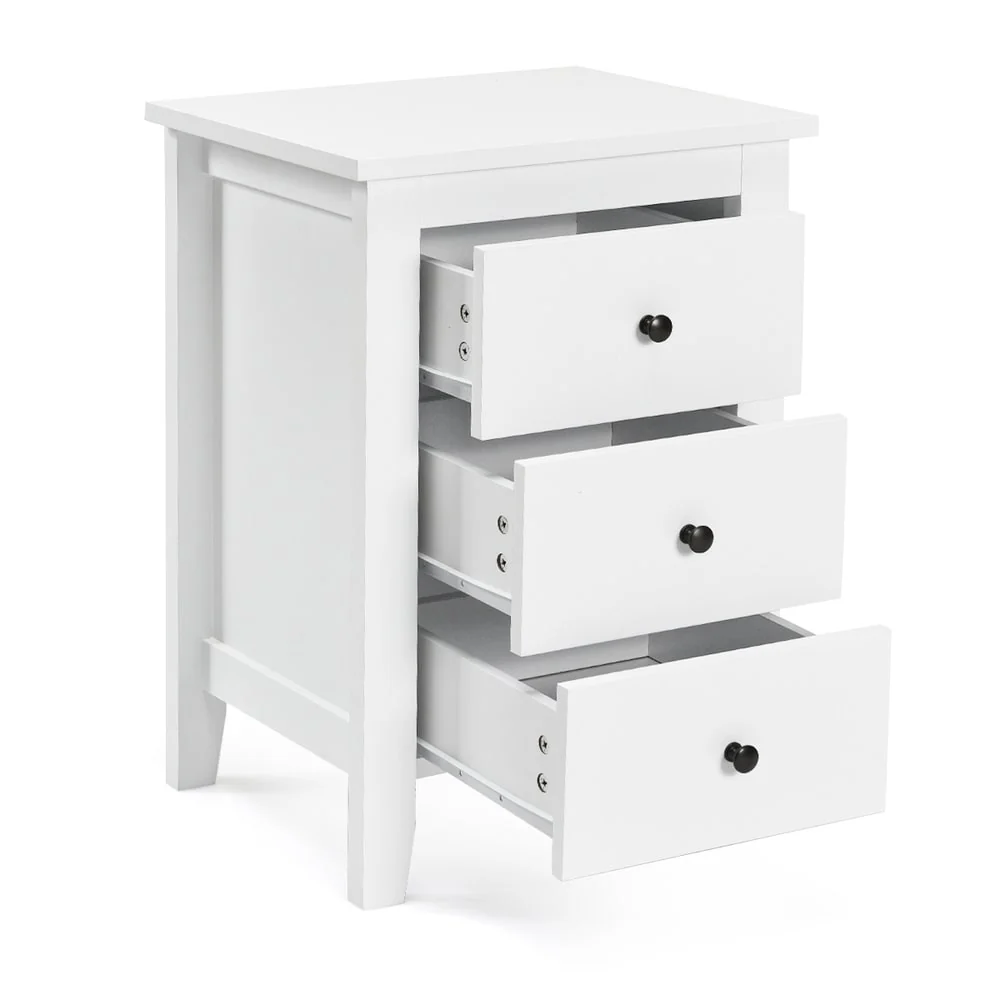 Bedroom 3-Drawer Nightstand Beside Table Modern Storage