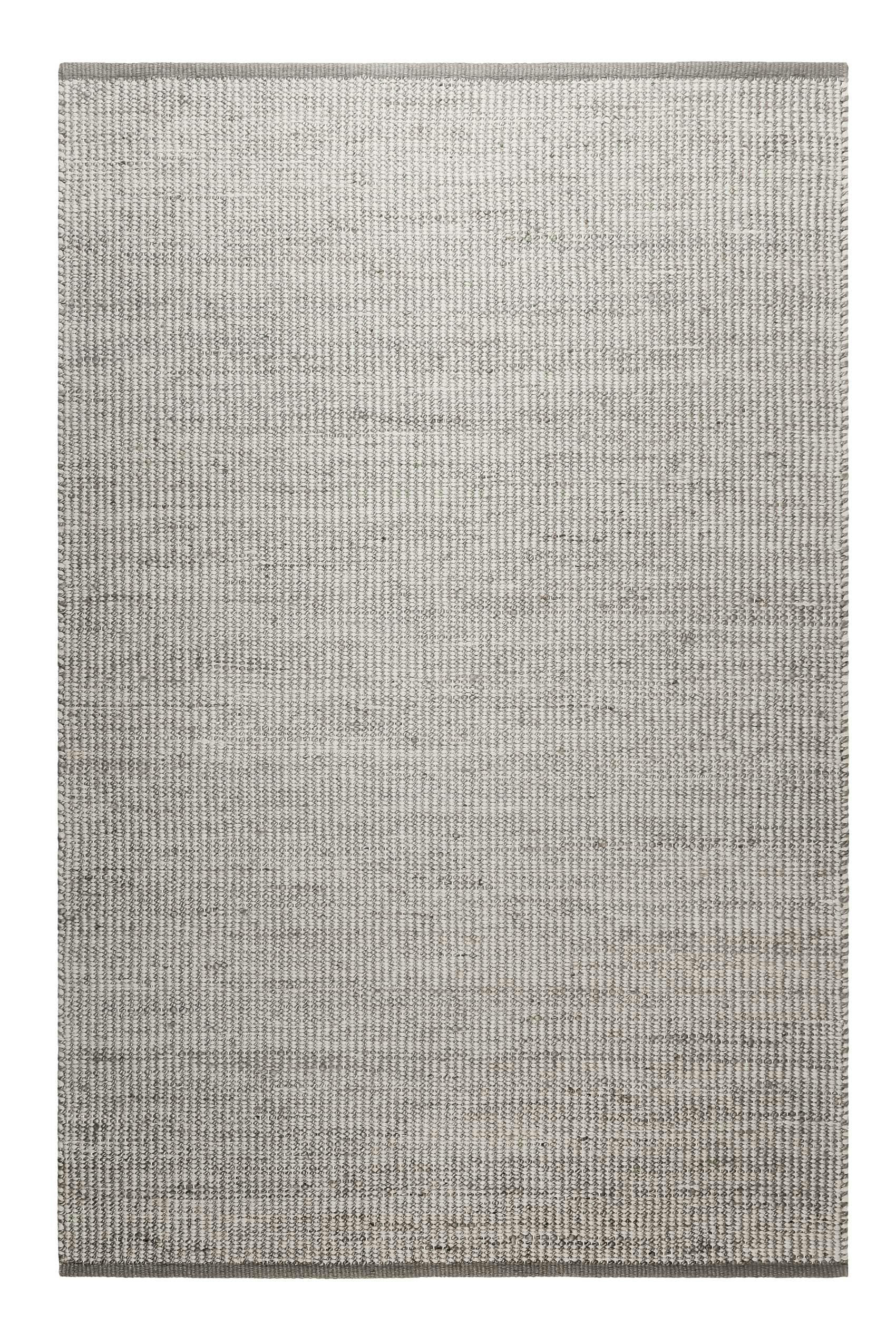 TOULOUSE - Tapis tissé main en laine et jute gris et beige 130x190