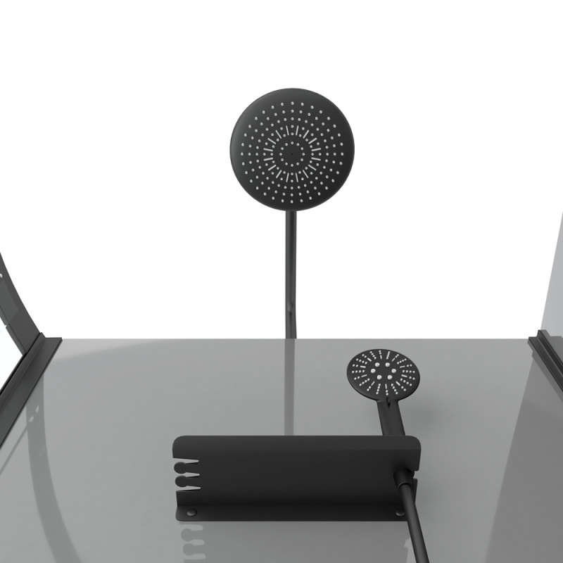 Cabine de douche Grey Touch 1/4 de rond 90 x 90 x 215 cm AURLANE