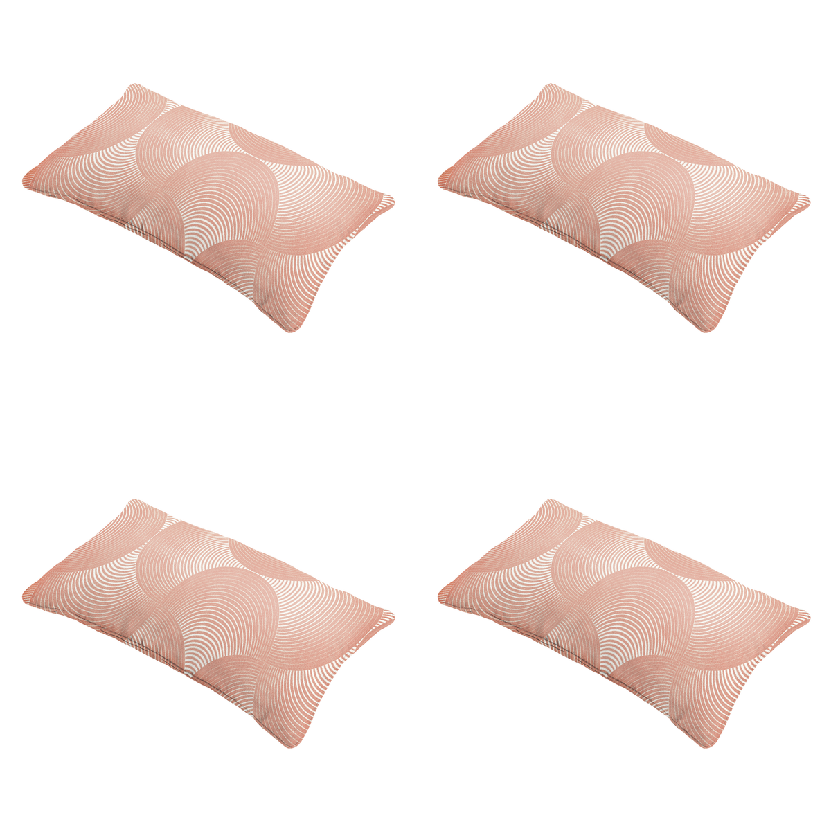 Madison sierkussen Napels - roze - 30x50x10cm - set van 4