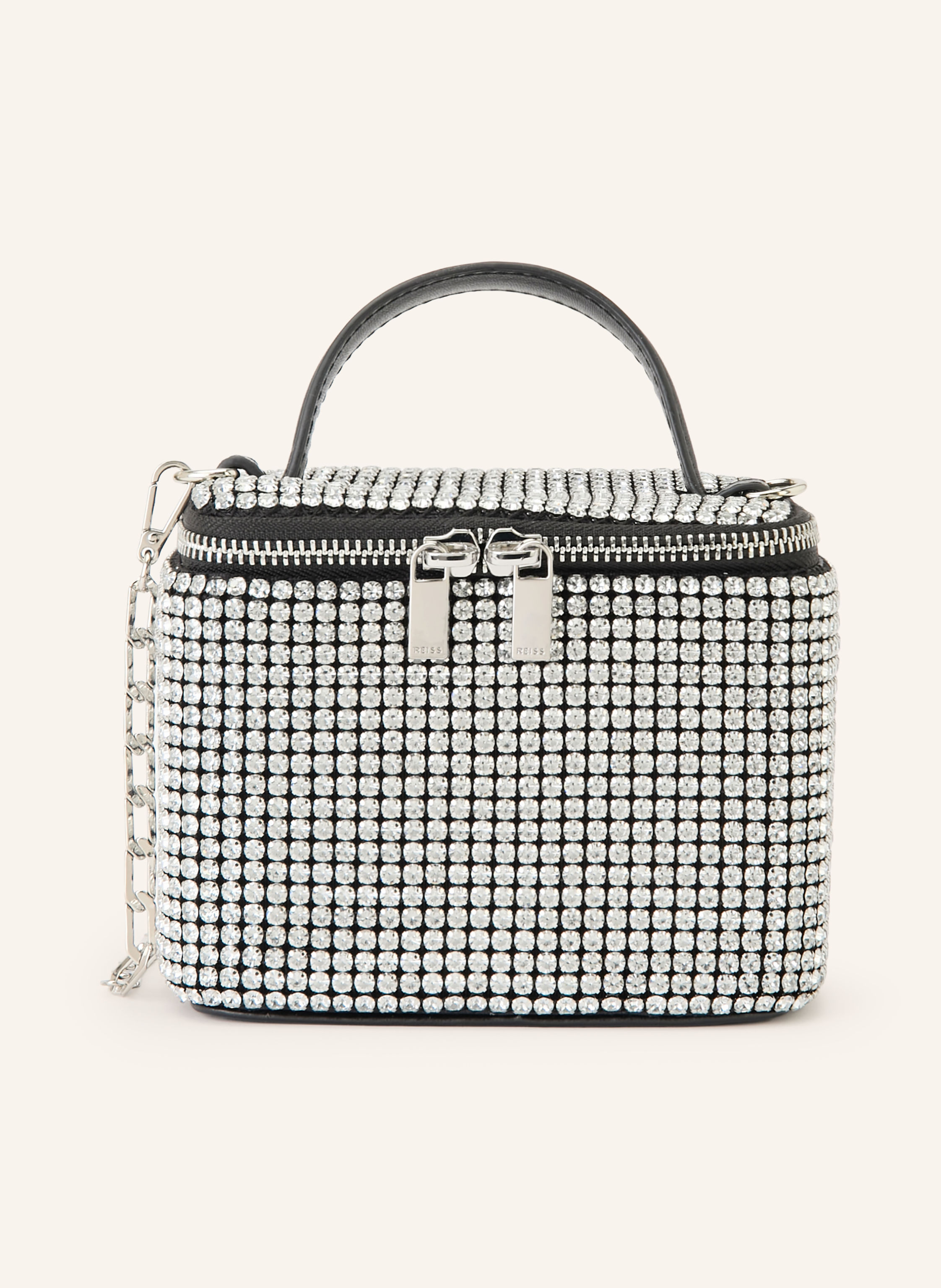 REISS Handtasche NOVA MINI mit Schmucksteinen