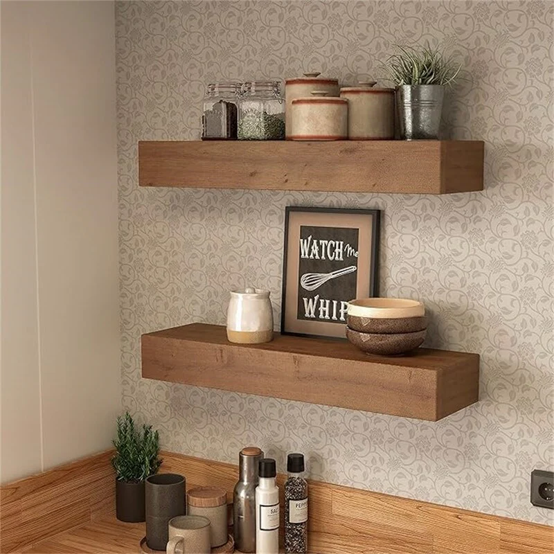 Wall Floating Shelves, Rustic Wood Shelf for Wall Mounted