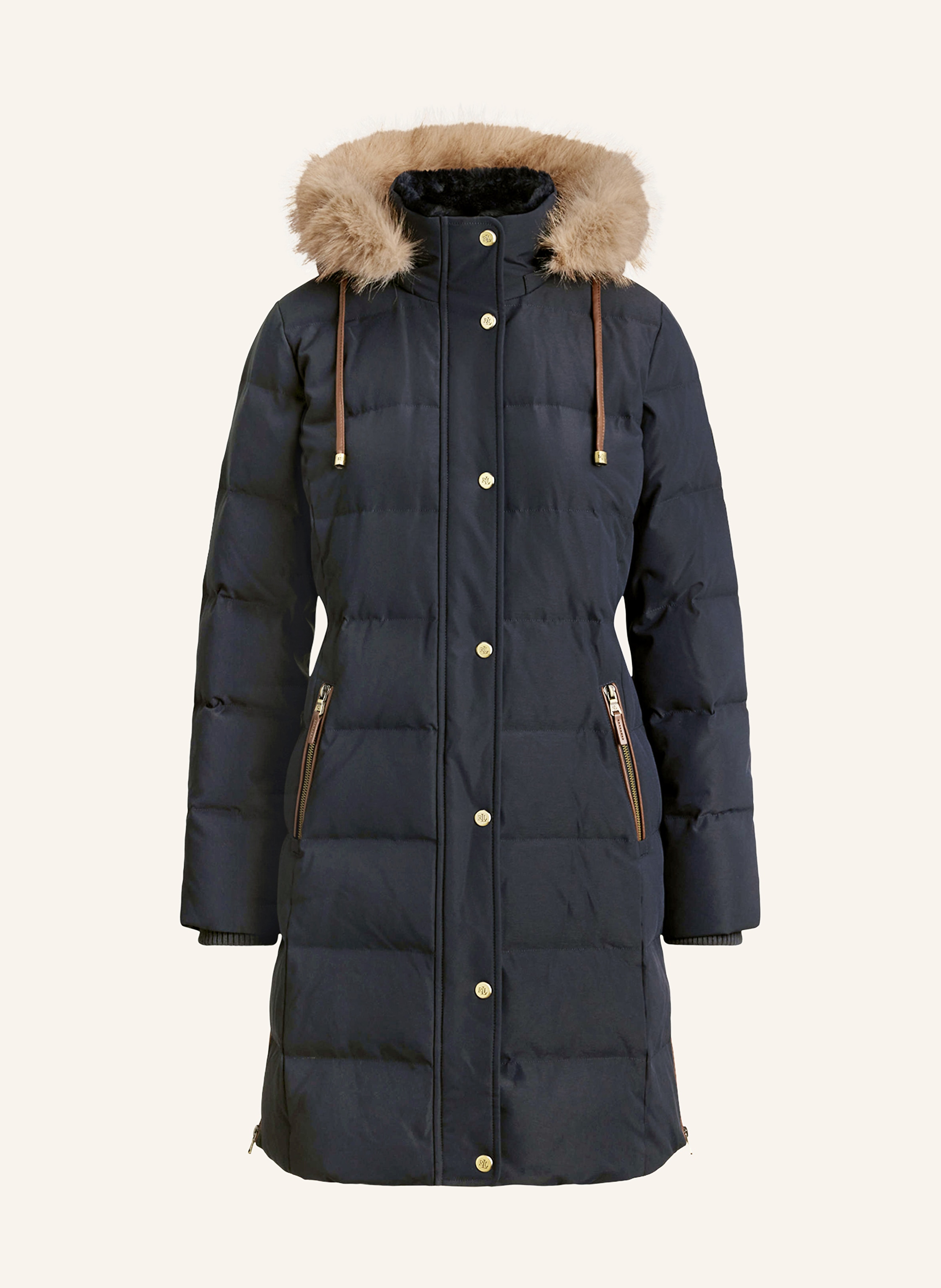 LAUREN RALPH LAUREN Daunenmantel mit abnehmbarem Kragen und Kunstfell