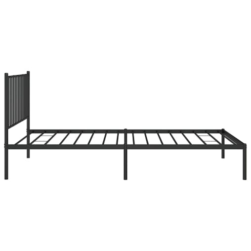 NNEVL Metal Bed Frame with Headboard Black 107x203 cm