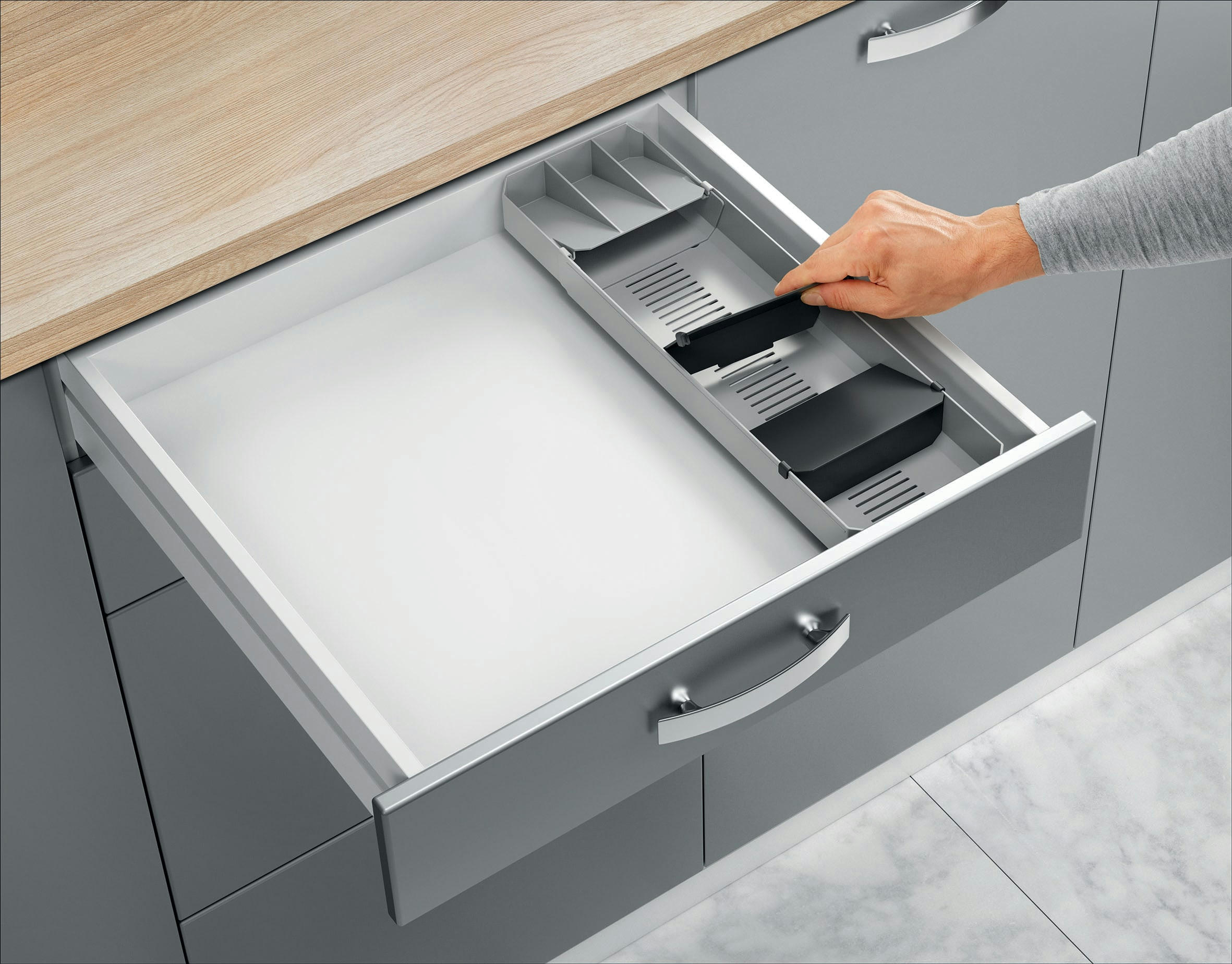 UNI FIT - Range couverts ajustable et anti dérapant plastique