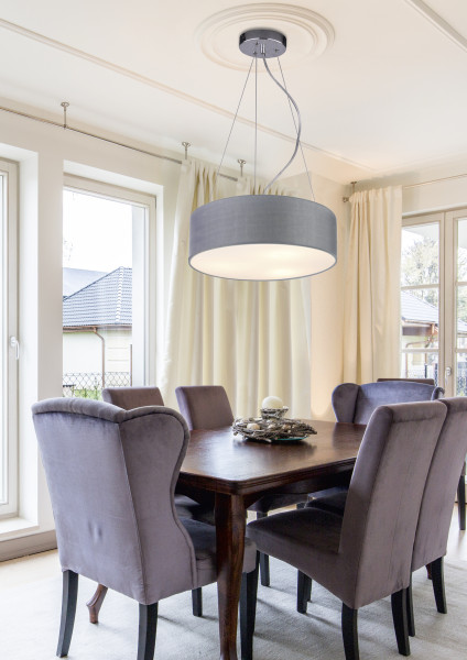 Lampa wisząca KIOTO 40 3x40w e27 jasno szary