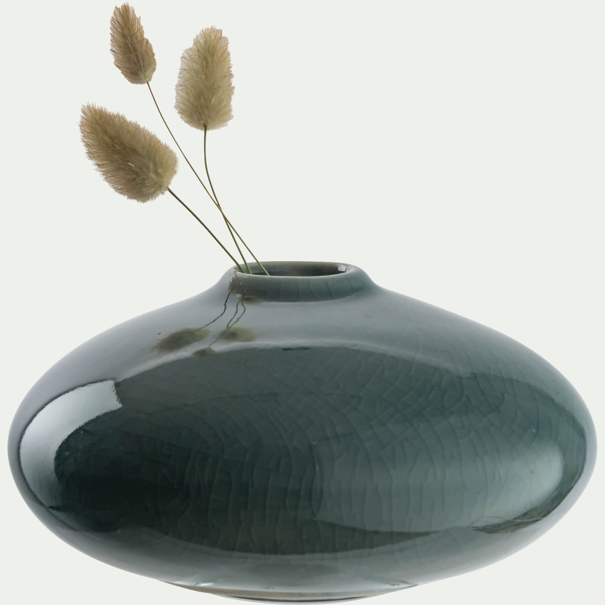 ROVIGO - Petit vase en grès H6,5cm - bleu