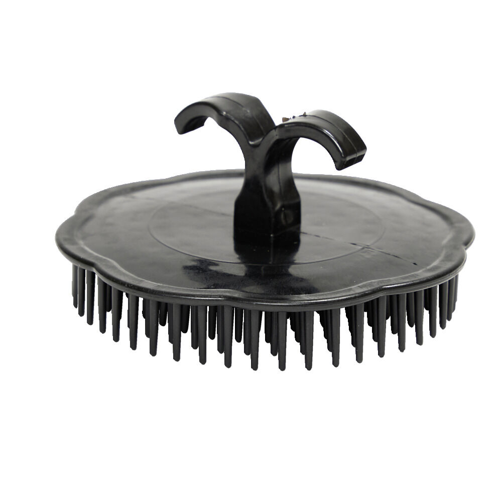Brosse à cheveux compacte ronde noire Ø8cm