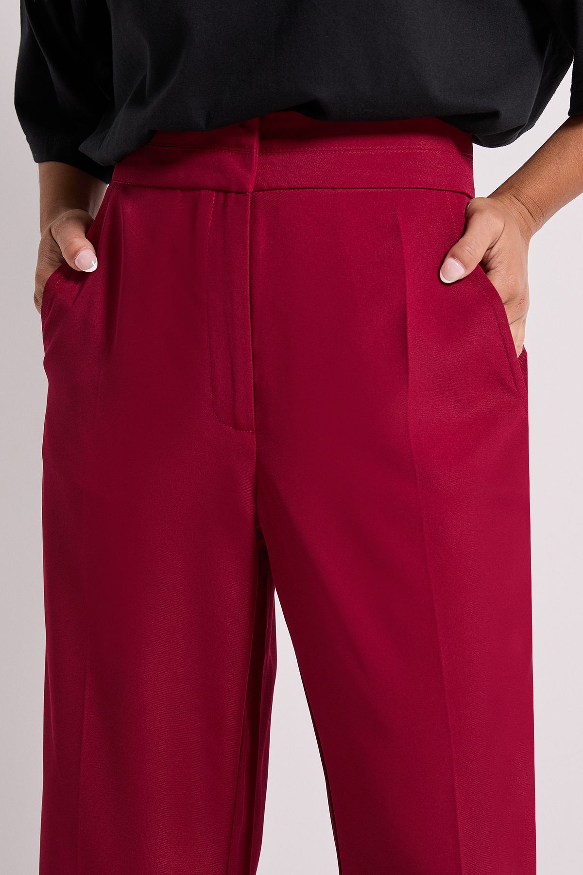 Dorothy Perkins Petite Stitch Waistband Straight Leg Trouser