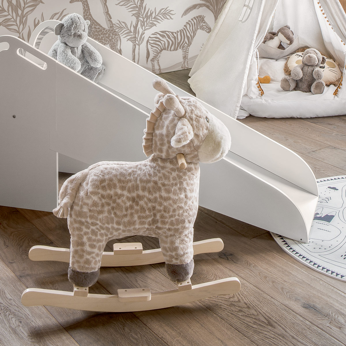 Rocking horse "Giraffe" Multicoloured, H.55 cm