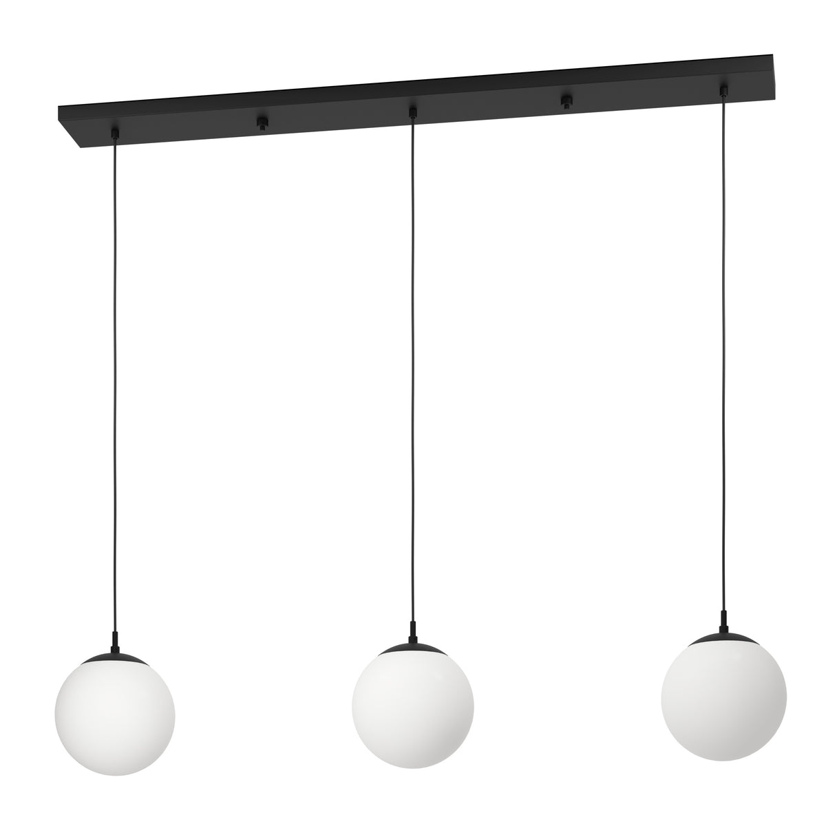 EGLO hanglamp Rondo 3 - e27 - 121 cm - zwart/wit
