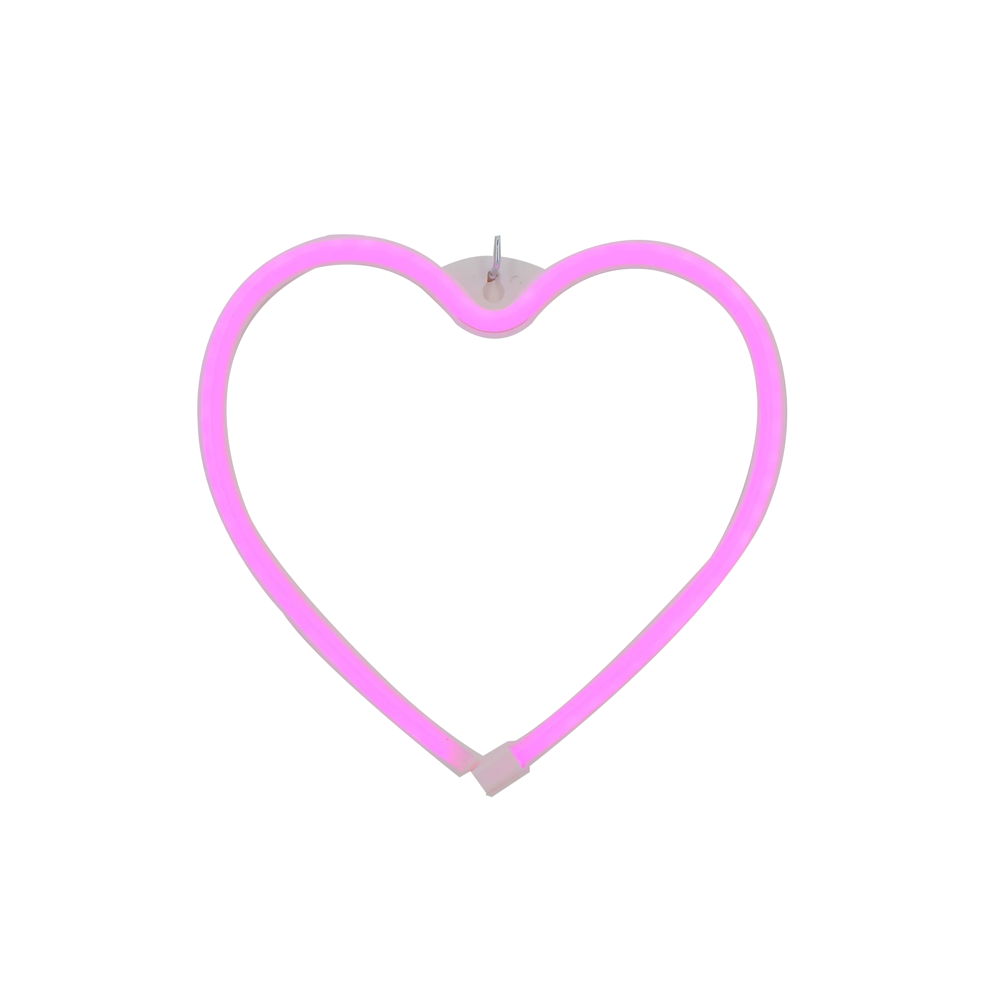 Néon COEUR coloris rose