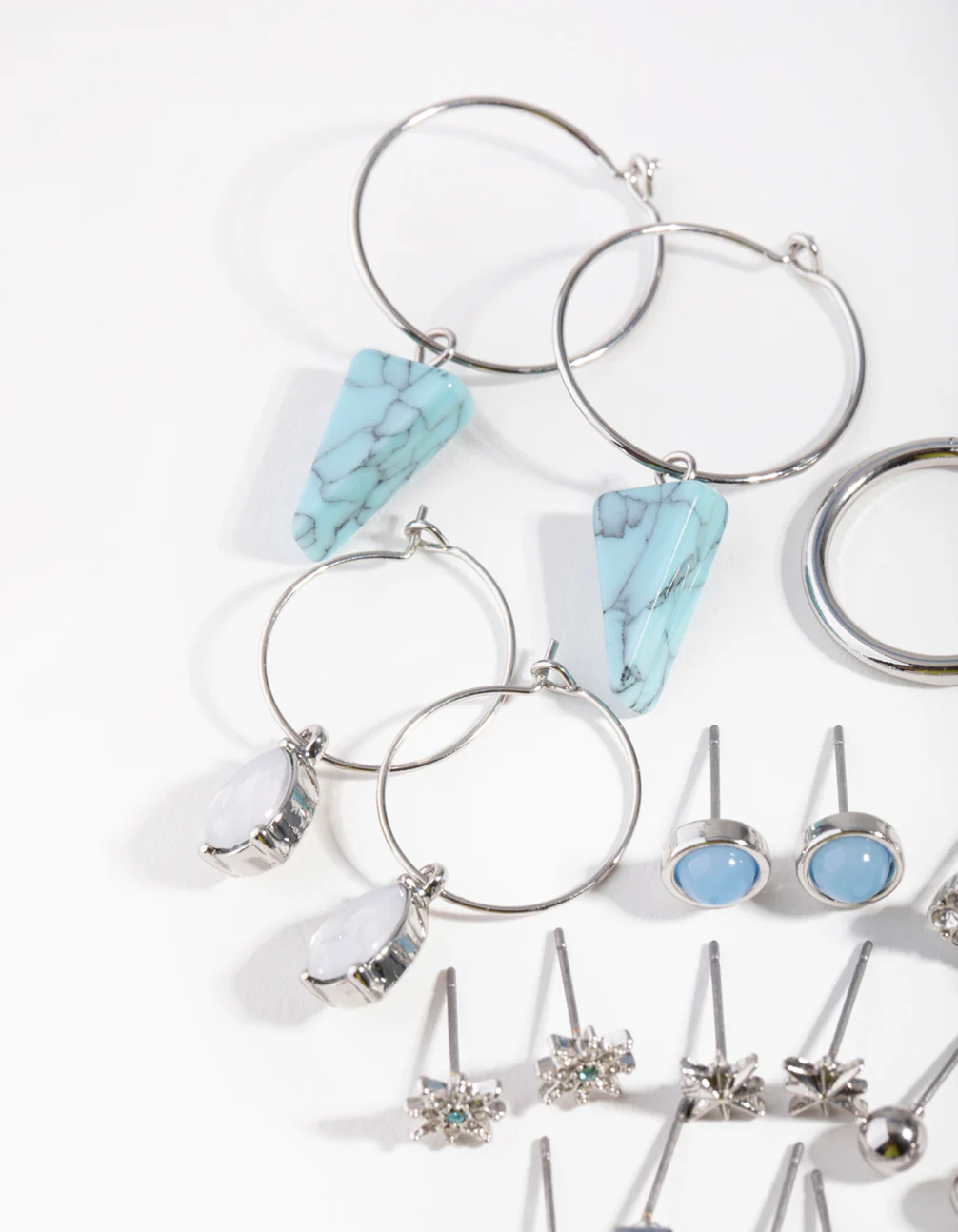 Silver Star Triple Drop Earring 12-Pack