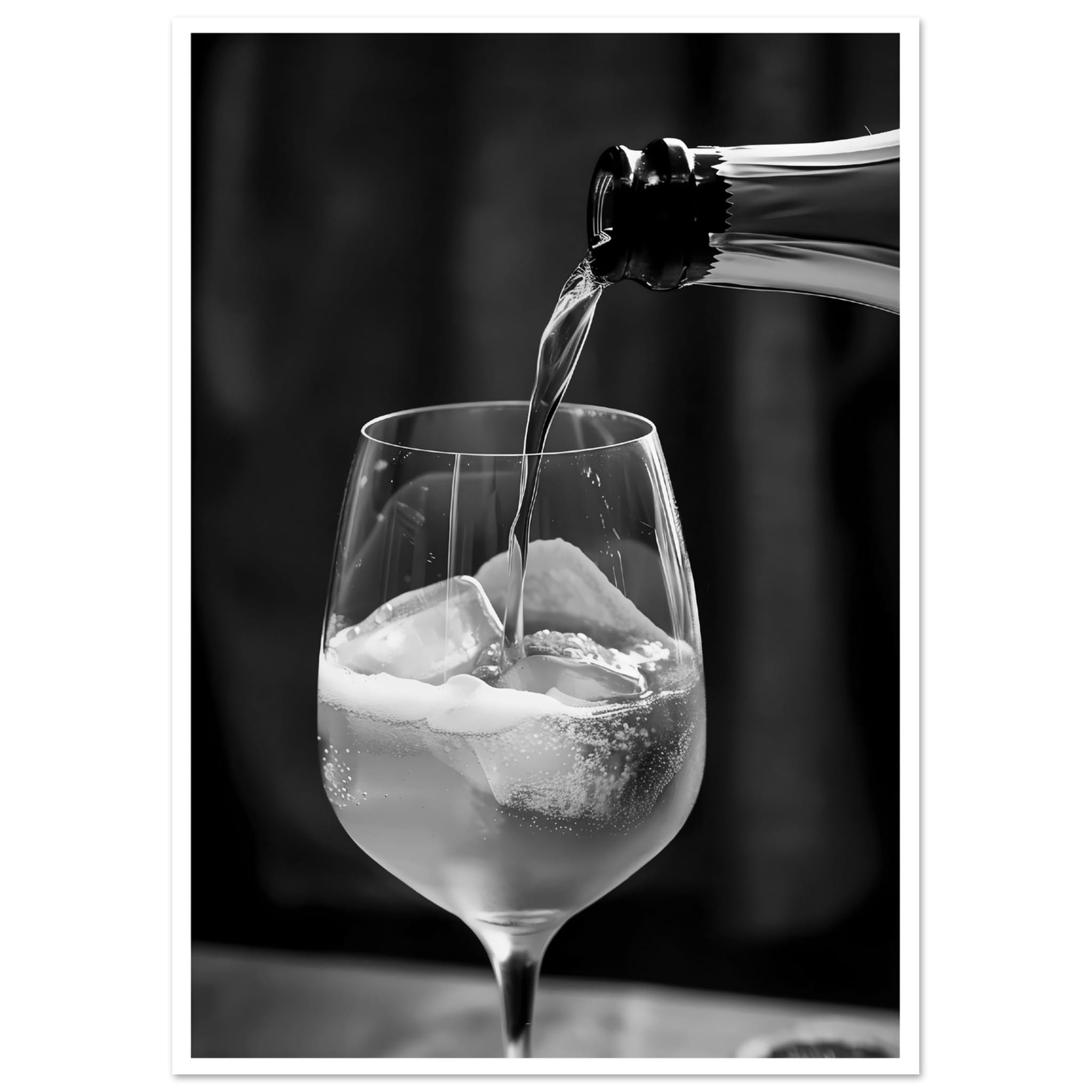 Artfulprints Poster Aperol Spritz - Lifestyle black-white  - A4 21x29.7 cm - Zwart / Wit