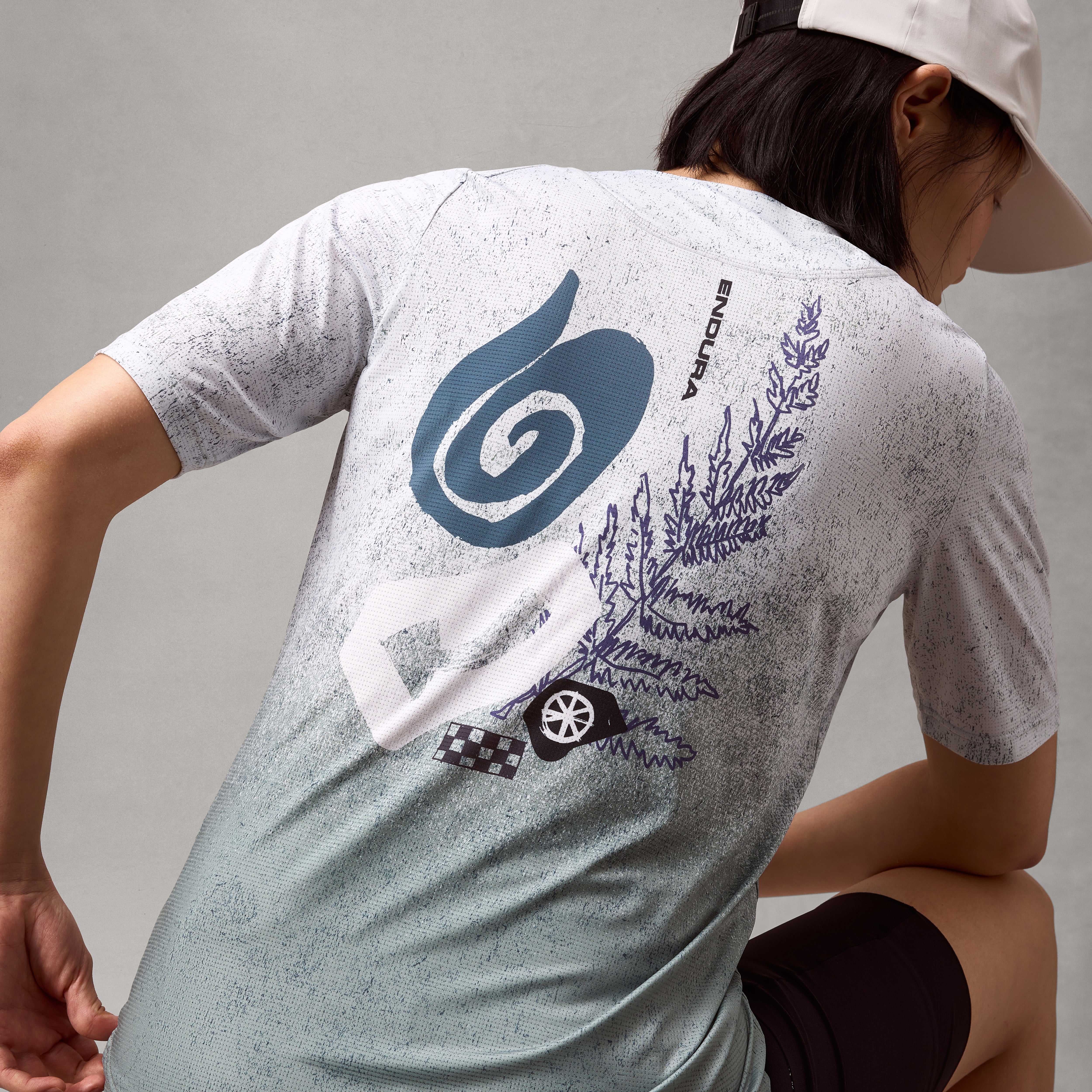Women's SingleTrack S/S Print Tee - Aero Blue