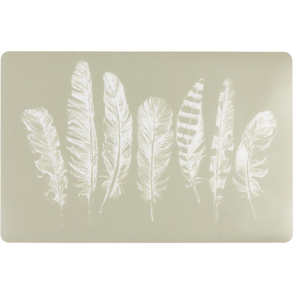 Set de table rectangulaire pvc décor plumes