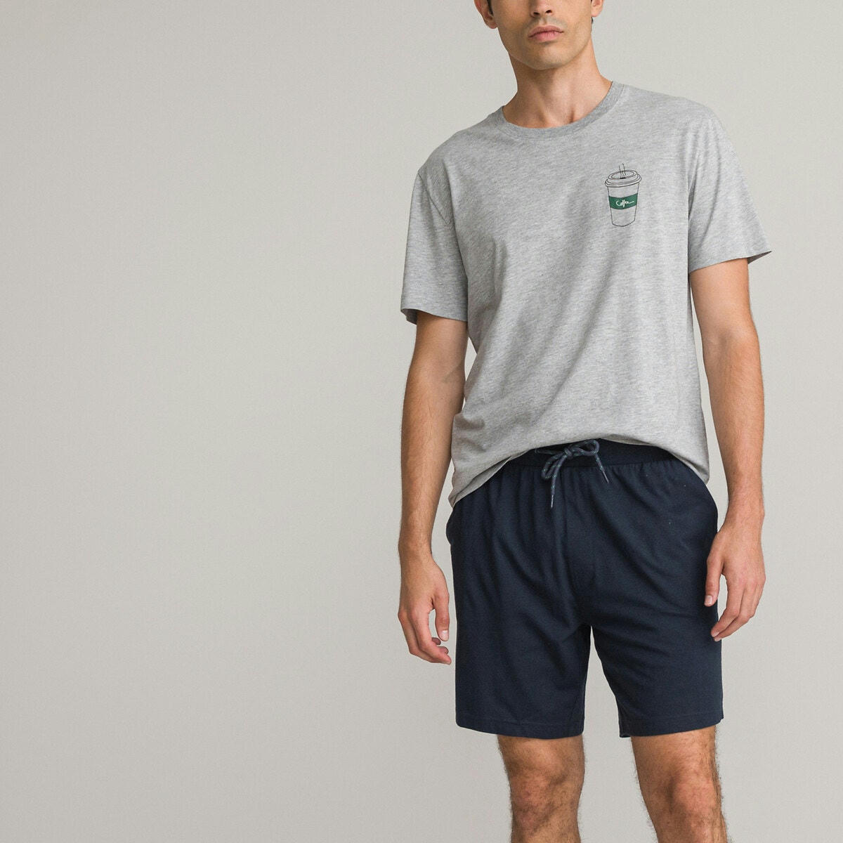 Pyjashort manches courtes encolure ronde