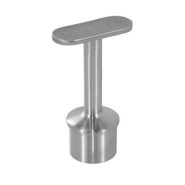 2 x Support main courante plate à coller sur tube diam. 42,4 x 2 mm - Inox 304