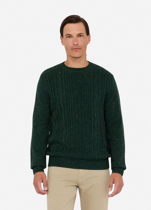 Maglia in lana a trecce